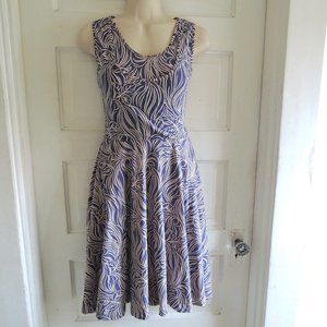 Effie's Heart Blue & Tan Double Layer Dress Pockets S